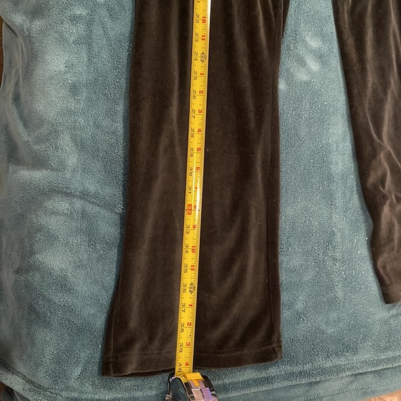 BCBGMAXAZRIA Black Velvet Velour Jogging Pants - Picture 4 of 6